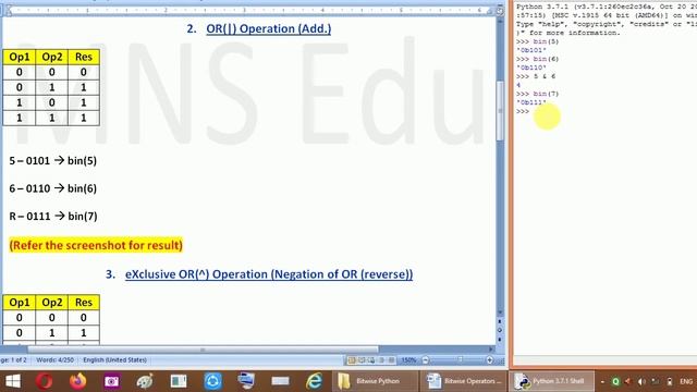 BitwiseOperators#Example#AND#OR#XOR#Complement#RightShift#LeftShift#python3