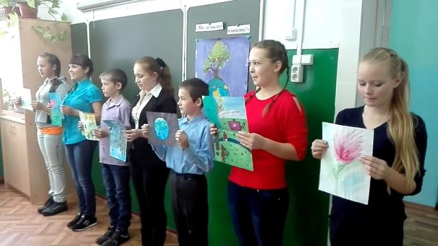 Открытие недели биологии. Выступление агитбригады «Мы за чистую планету!» смотреть онлайн