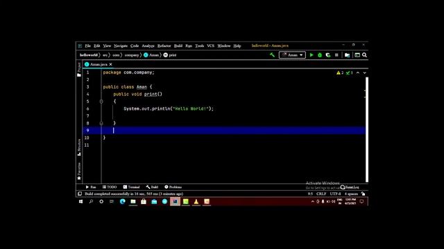 HELLO WORLD ! PROGRAM IN JAVA USING FUNCTION
