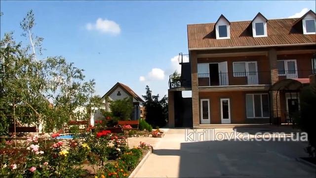 Кирилловка вилла Людмила. Видеообзор здания и территории.