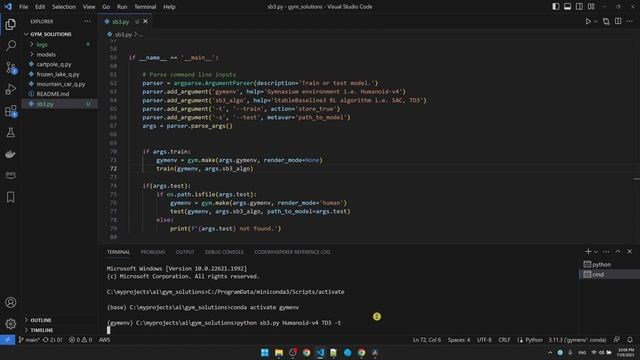 How To Solve Gymnasium MoJoCo Humanoid-v4 With Python & Stable Baseline3 | RL Tutorial 4