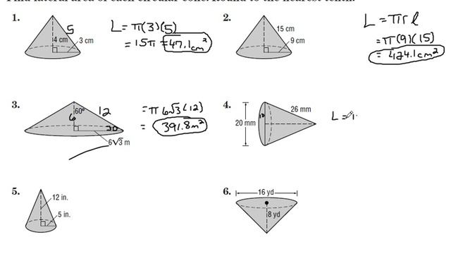 Finding Lateral Surface Area of Cones смотреть онлайн