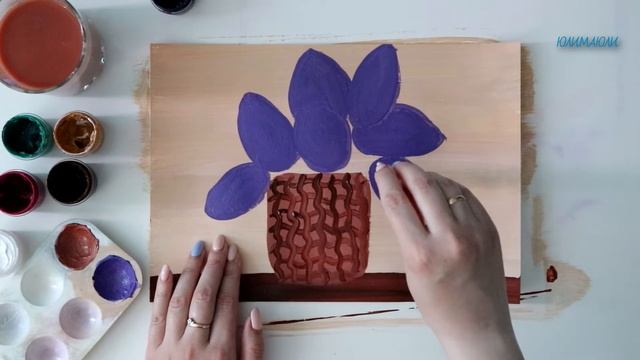 Рисуем поэтапно СИРЕНЬ. Как легко и просто нарисовать с детьми сирень в корзине.