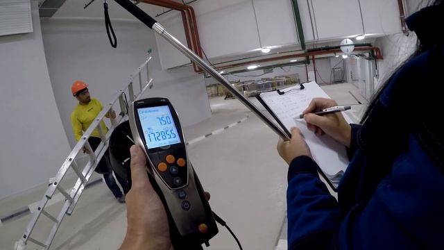 Замеры расходов воздуха противодымной вытяжной вентиляции, пусконаладка смотреть онлайн