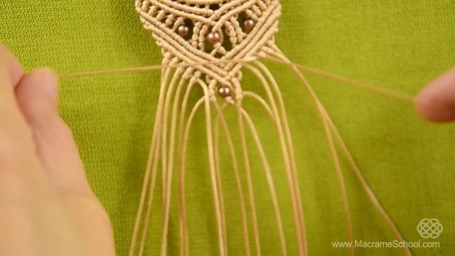 How To Make A Macrame Bracelet With Stone - Part #2