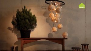 Гирлянда из шаров папье-маше к Новому году