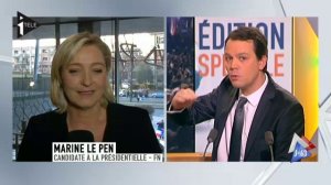 Marine Le Pen sur I Télé ♪♫ (19/02/12)