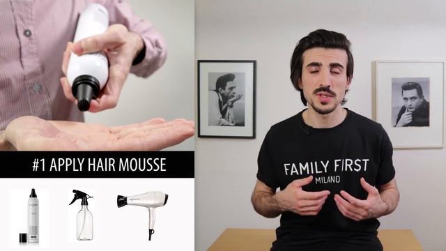Men's Hair Tutorial: Messy Hairstyle with Hair Mousse and Sea Salt Spray смотреть онлайн