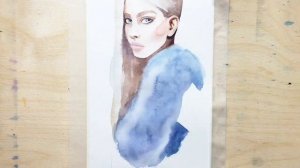 Рисую портрет девушки акварелью