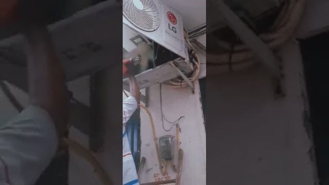 split AC blower servicing motherboard fan motor inverter lg dual inverter