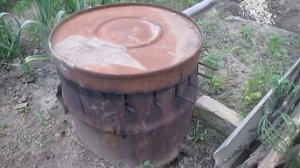 Самодельная  коптильня из бочки