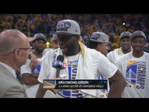 Draymond Green talks after Warriors eliminate Mavs in Game 5 to win West Final