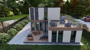 Двухэтажный дом в стиле лофт (Loft)