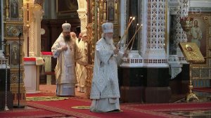 Патриарх Кирилл совершил литургию в Храме Христа Спасителя в честь праздника Преображения Господня