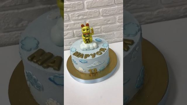 Торт с  котом Манэки - нэко
