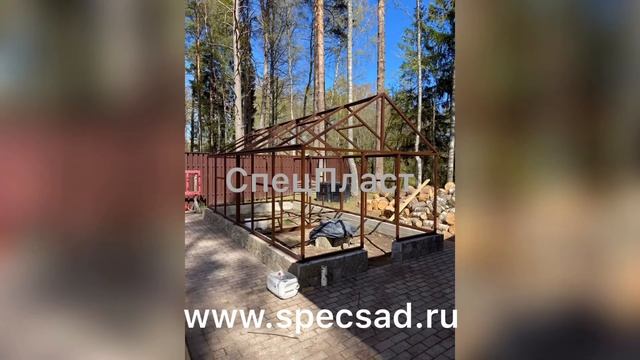 Металлический каркас для стеклянной теплицы смотреть онлайн