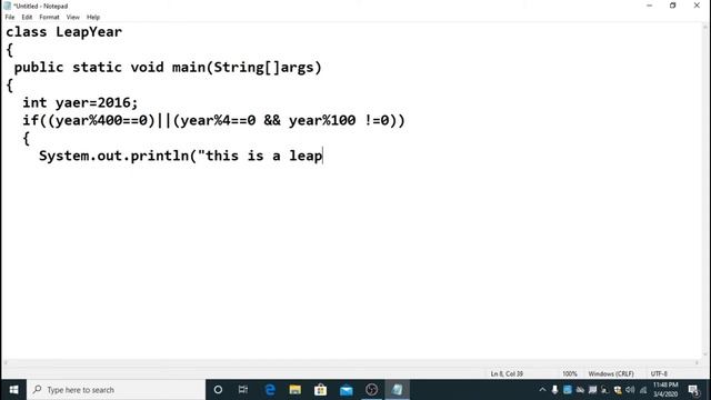 very simple java programs #19 "leap year print in java" смотреть онлайн