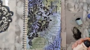 Art Journal Page - Layering Stencils