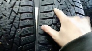 Ремонтные шипы через год. Добили новые в Nokian Hakkapeliitta 7. Шиномонтаж с. Викулово. Ошиповка.