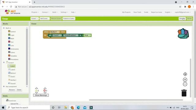Create a Countdown Timer App || MIT App Inventor || Clock/Timer Component