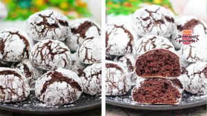 ТАЕТ ВО РТУ! Мраморное шоколадное печенье с трещинками