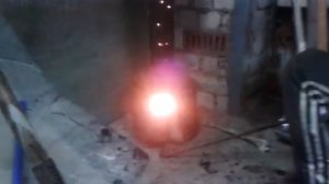 Печь на отработанном масле из газового балона
