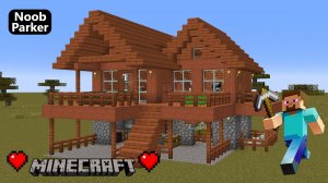 Minecraft — Как построить стартовый дом в саванне, майнкрафт.