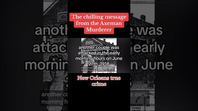 #axemanofneworleans #axemanmurders #truecrime #hauntedneworleans The Axeman of New Orleans