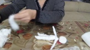 Ватная игрушка Пьеро. Мастер класс. Часть 1.