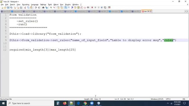 20 - CodeIgniter 3 Form Validation | CodeIgniter 3 Tutorial