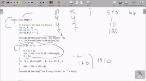 Convert Decimal to Binary in C#