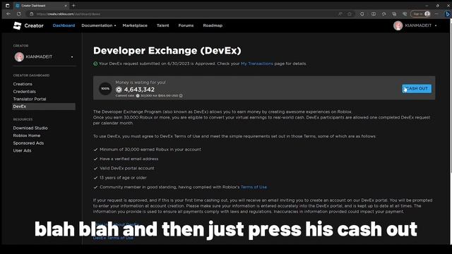 CONVERTING $4,000,000 ROBUX TO REAL LIFE MONEY (Roblox DevEx) FULL PROCCESS As A Small Developer