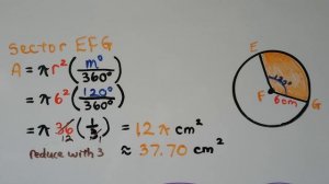 Geometry 12.3a, Sector of a circle & Sector area