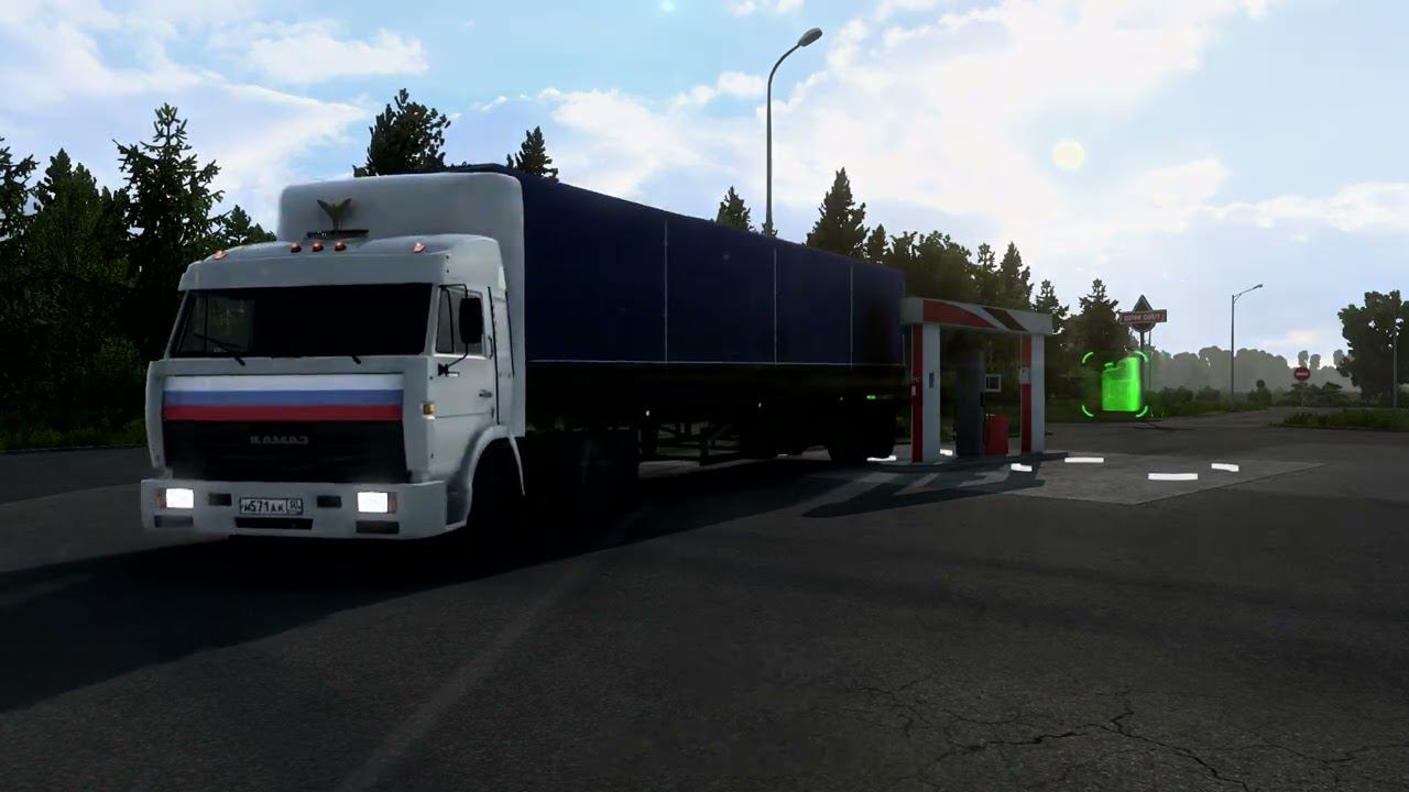 Заставка сериала дальнобойщики в игре Euro truck simulator 2. Тихий огонёк моей души. смотреть онлайн
