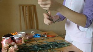 Свадебный букет из гвоздики - Как сделать? часть 1