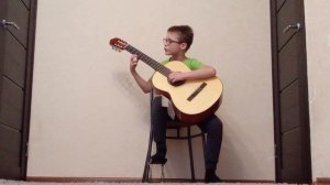 кузнечик на гитаре на одной струне