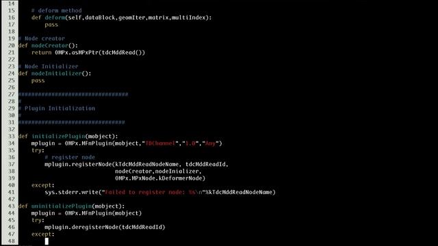 Maya MDD Reader Python Plugin - Barebones