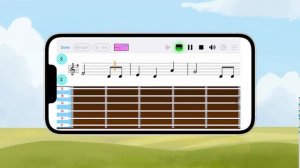 "Easy Note" app - Demo how to practice in tablature (or "tab") mode