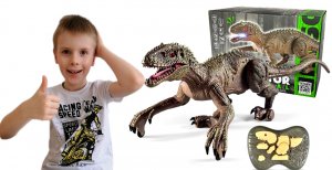 Устин и ДИНОЗАВРЫ в МИРЕ ЮРСКОГО ПЕРИОДА_ ВЕЛОЦИРАПТОР !Динозавр MKTOYS Велоцираптор со звуком.