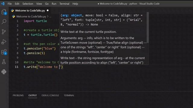Python Turtle Basics: Creating Text with Turtle Graphics