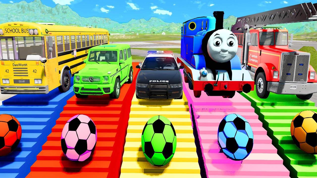 Грузовики-монстры на выбоинах, Бортовой грузовик с длинным прицепом для спасения автомобилей смотреть онлайн