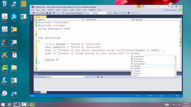 String and Character Array Lengths смотреть онлайн
