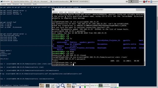 Manjaro18 - XFCE, Docker - Container Kali - Apache2 смотреть онлайн
