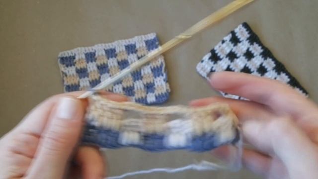 Вязание ЦВЕТНОГО узора (№ 8) смотреть онлайн