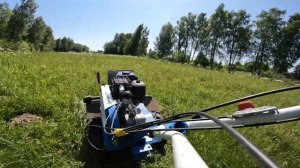 Начинается сенокос. Роторная косилка Заря,мотоблок Нева МБ-2.