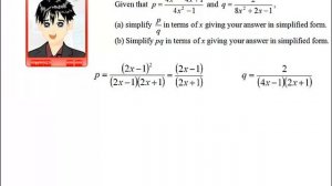 Multiplication and Division of Algebraic Fraction