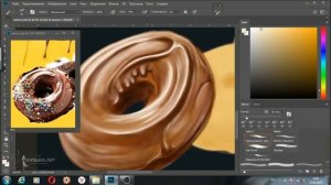 Рисую пончики в Photoshop | Процесс рисования в фотошопе | Ускоренное видео #speedpaint #foodart