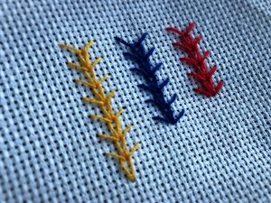 Шов ручной декоративный для вышивания. Подробно