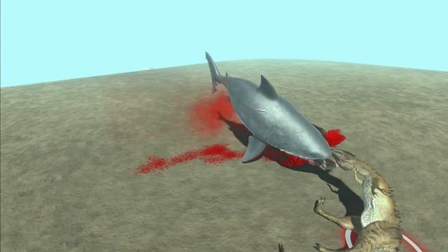 Megalodon vs. Carcharodontosaurus _ Animal Revolt Battle Simulator