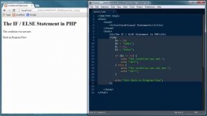 31008 - The IF ELSE Statement in PHP